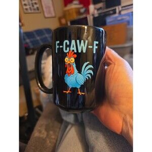 Funny F-Caw-F Chicken Mug, Rooster Meme Coffee Cup, Hilarious Chicken Humor Gift